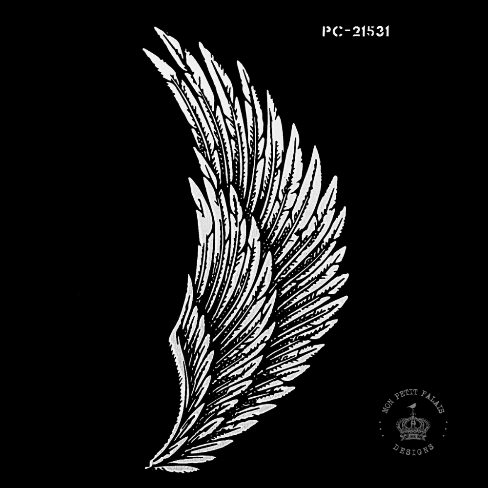 Angel Wing Stencil A4