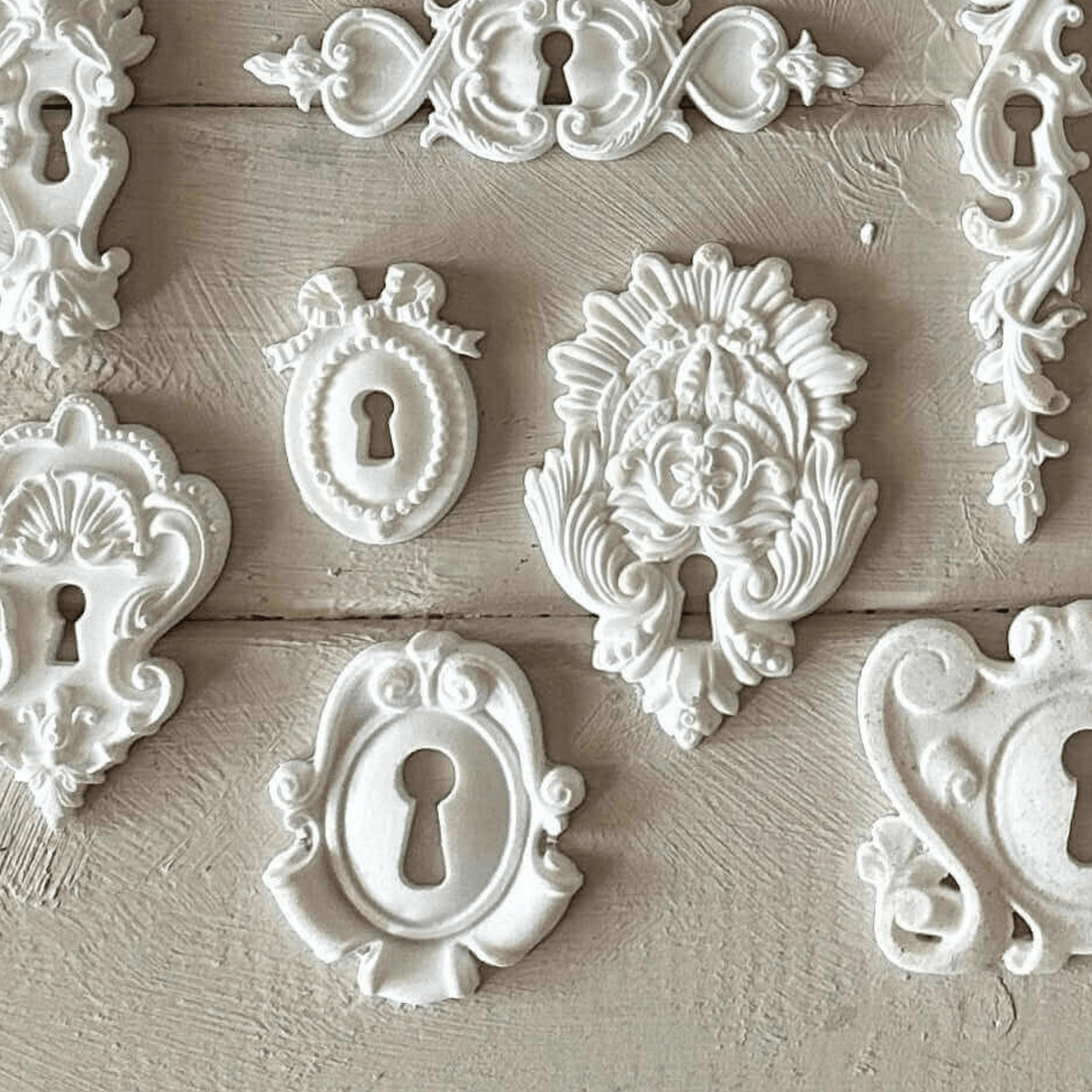 Keyhole Applique 001 - Resin Escutcheon for Furniture & Crafts