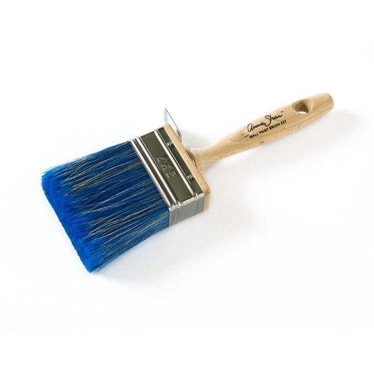 Annie Sloan Small Wall Paint Brush with ergonomic wooden handle and dense synthetic bristles for smooth wall painting
