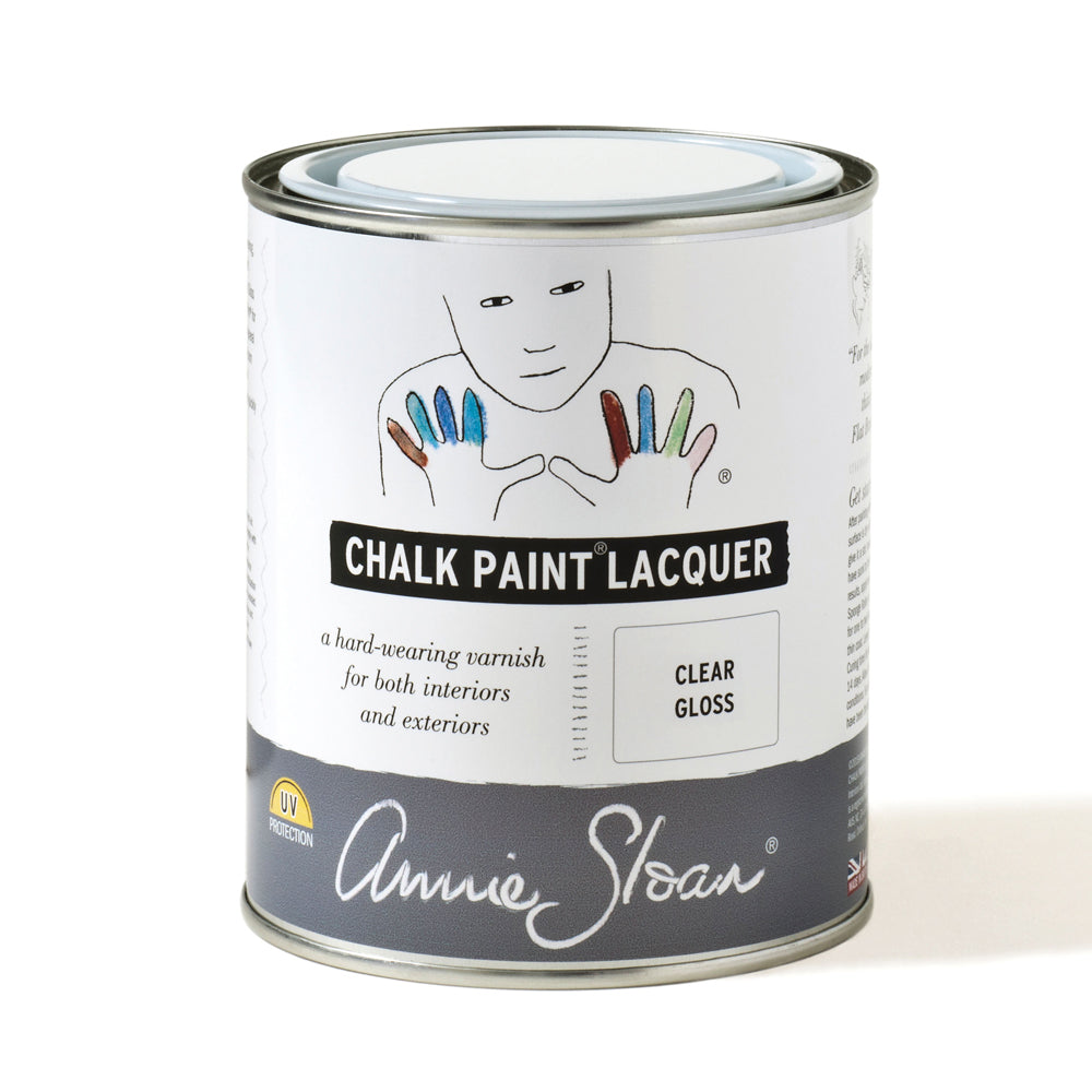 Annie Sloan Chalk Paint Lacquer can on a white background