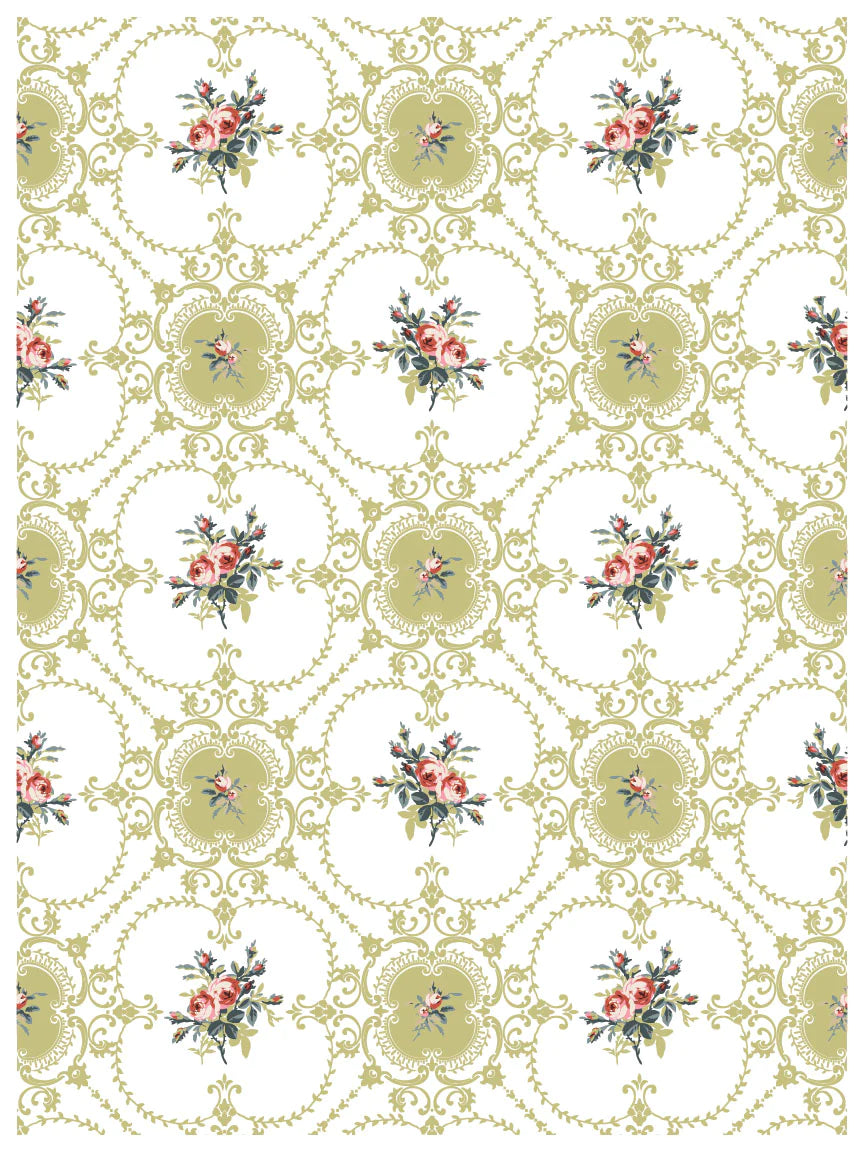 LATTICE ROSE 12x16 IOD DECOR PAINT INLAY PAD™ MON PETIT PALAIS DESIGNS