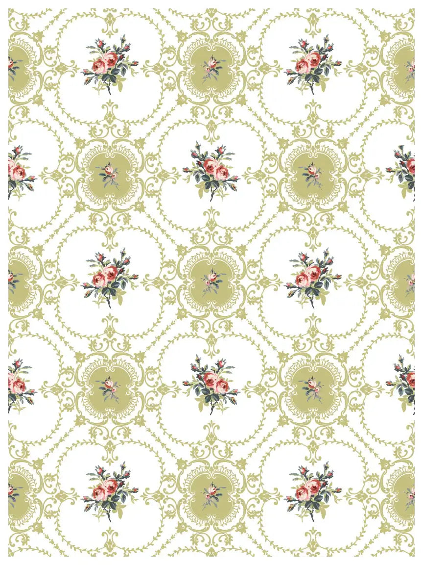 LATTICE ROSE 12x16 IOD DECOR PAINT INLAY PAD™ MON PETIT PALAIS DESIGNS