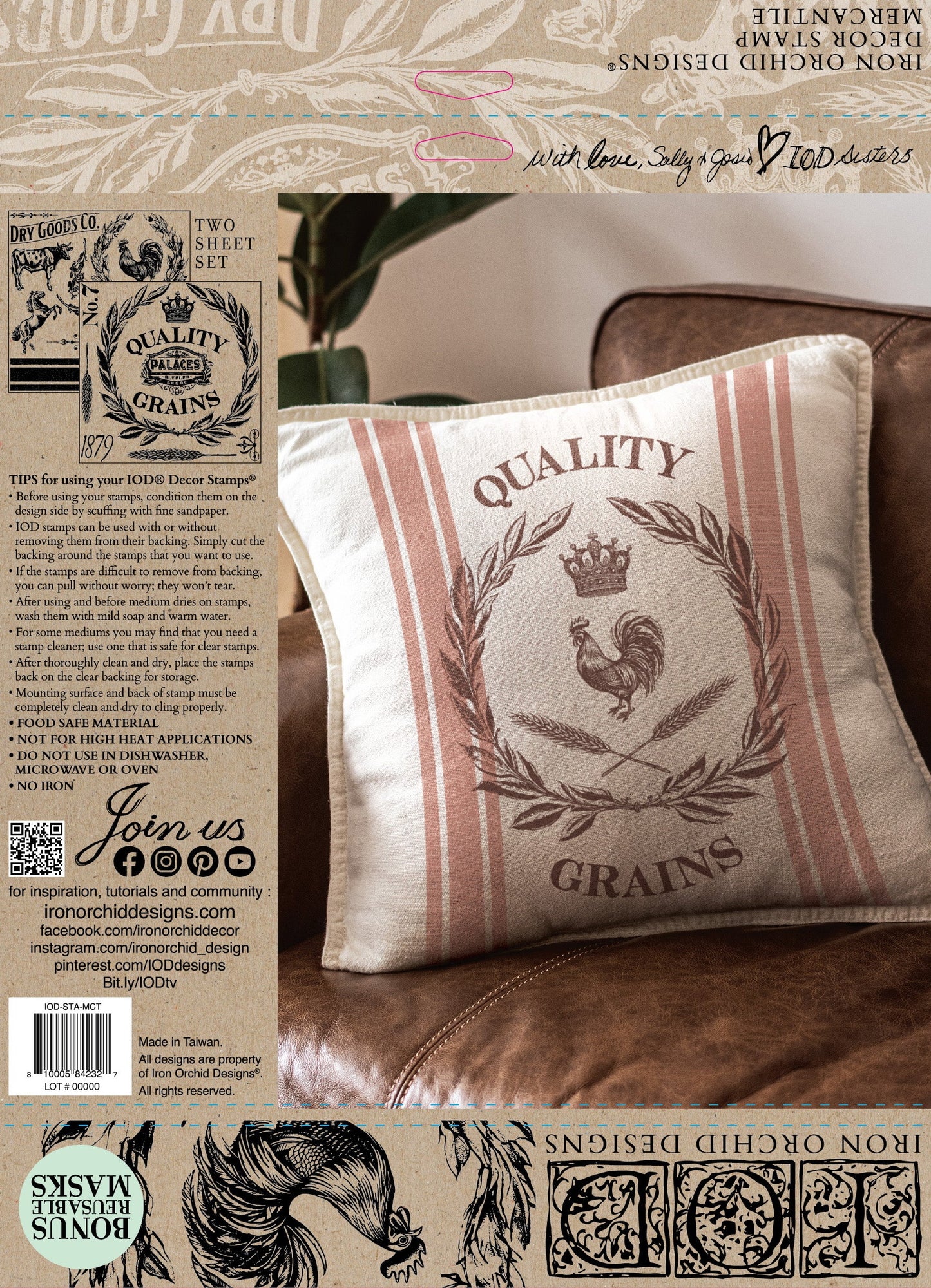 MERCANTILE 12×12 IOD DECOR STAMP™ MON PETIT PALAIS DESIGNS