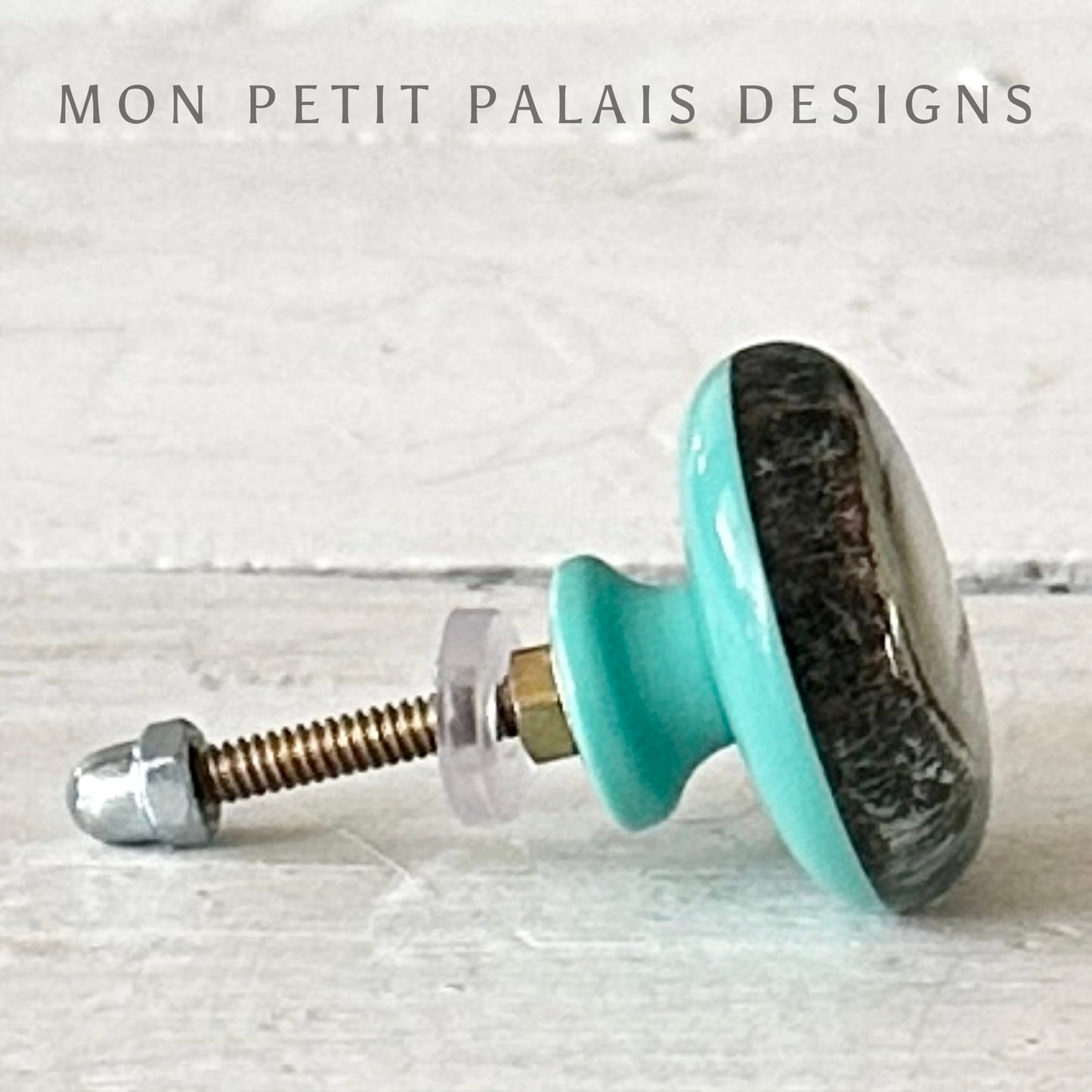 Selene - Seafoam Wood & Resin Knob