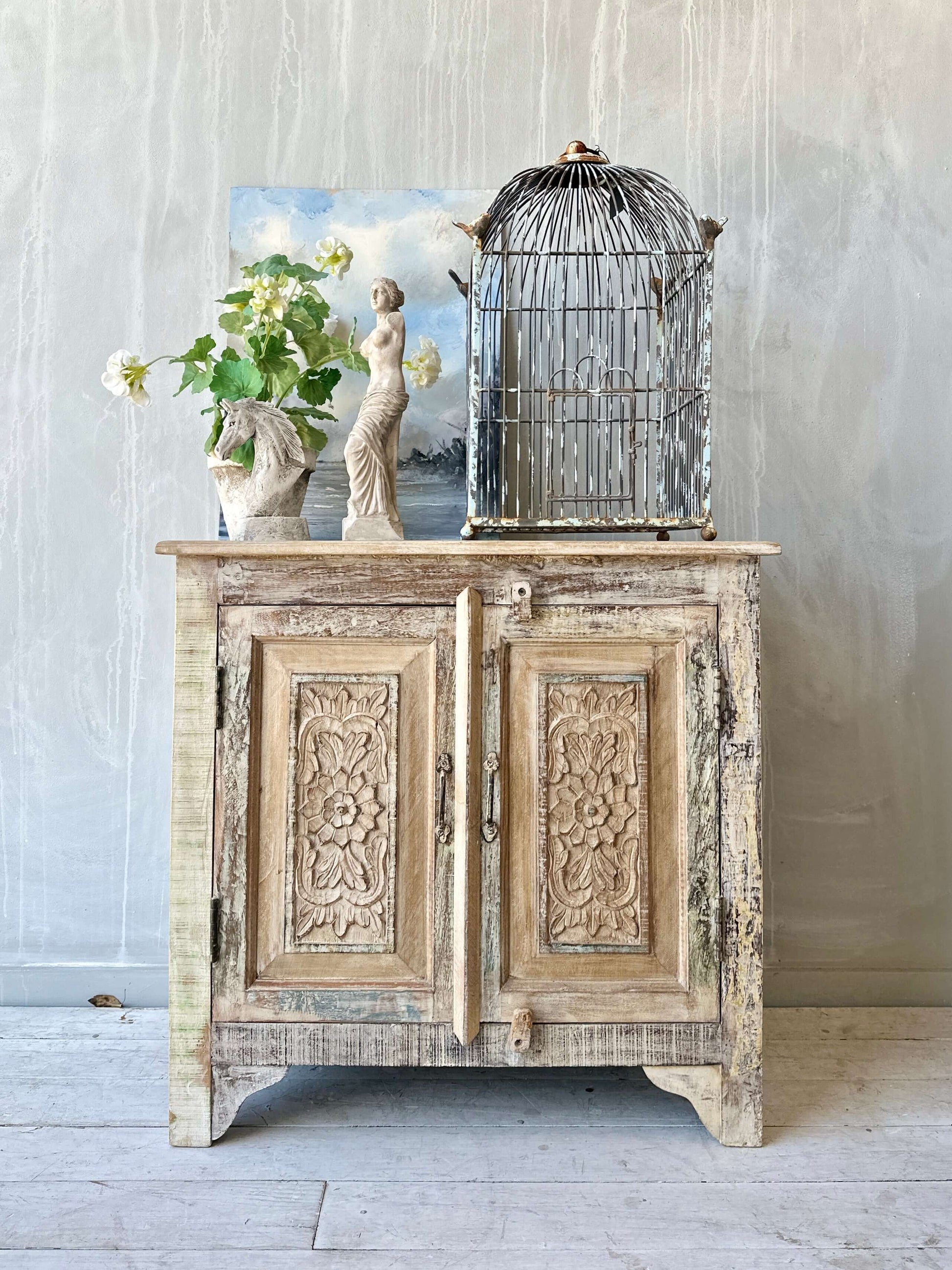 Rustic Aqua Blue Metal Bird Cage Mon Petit Palais Designs