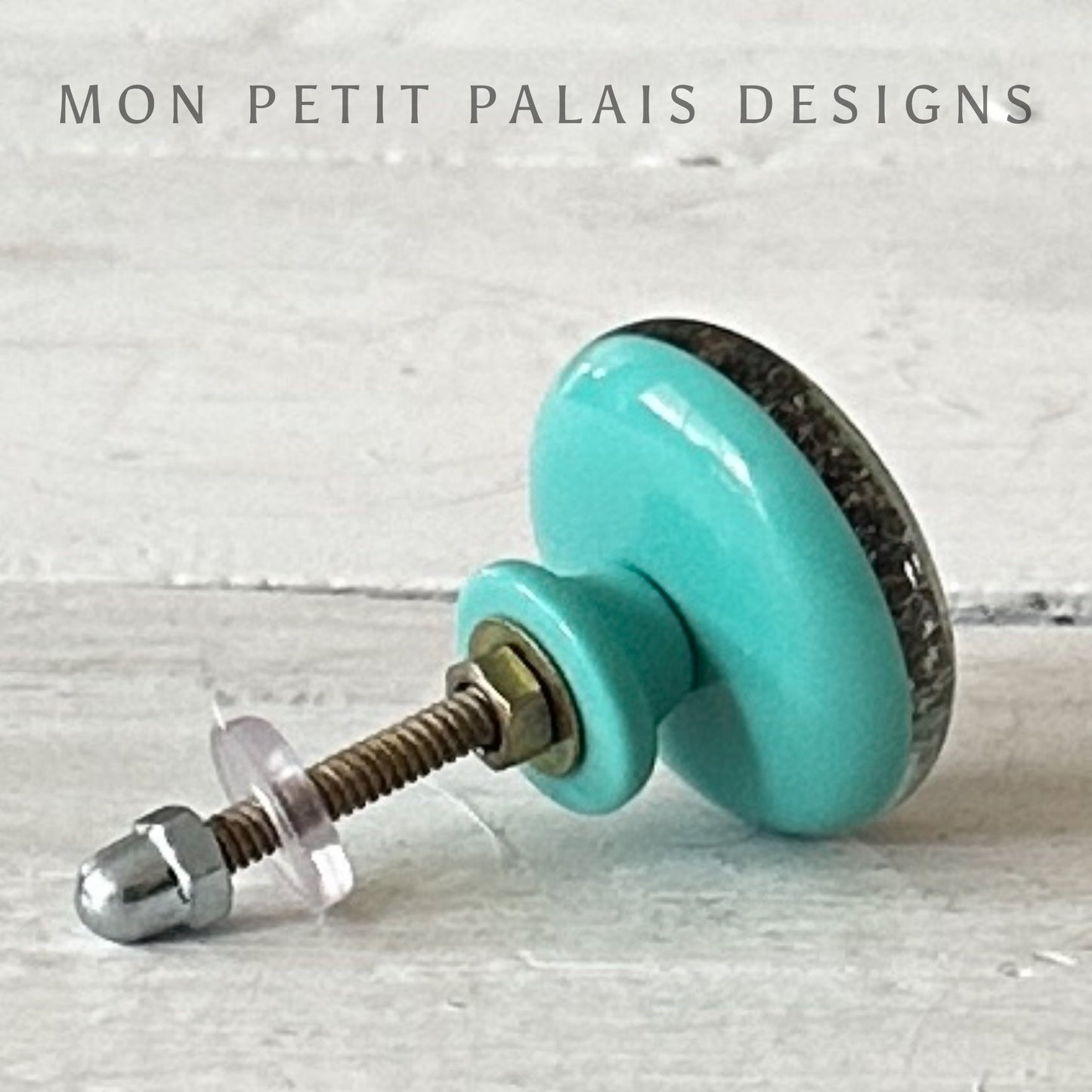 Selene - Seafoam Wood & Resin Knob