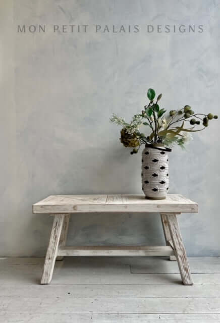 Old White Bench Mon Petit Palais Designs