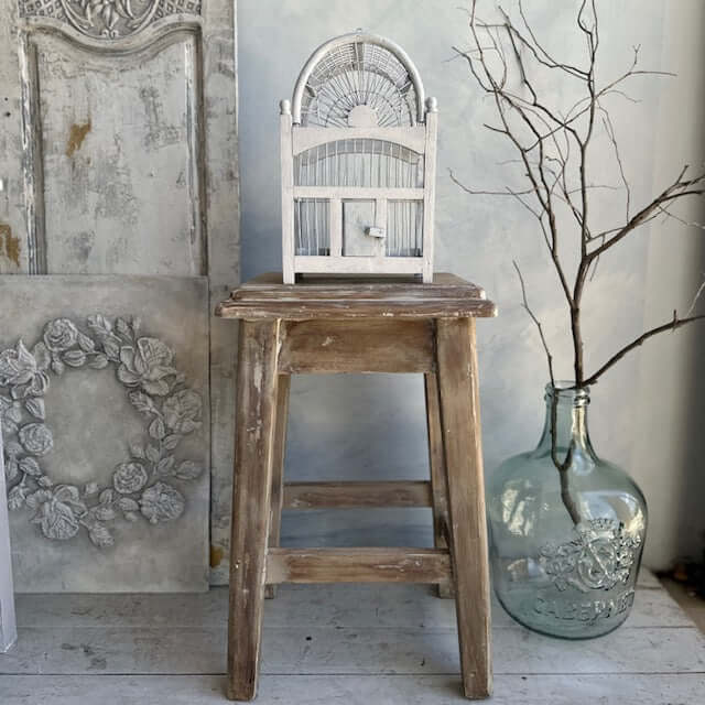 White Vintage Bird Cage.