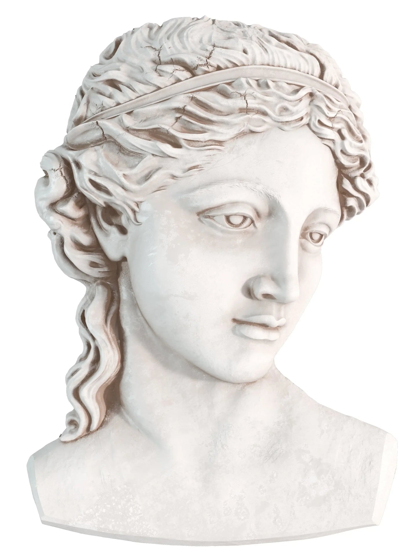 IOD Persephone Decor Mould depicting a classical bust of Persephone, the goddess of spring and renewal.