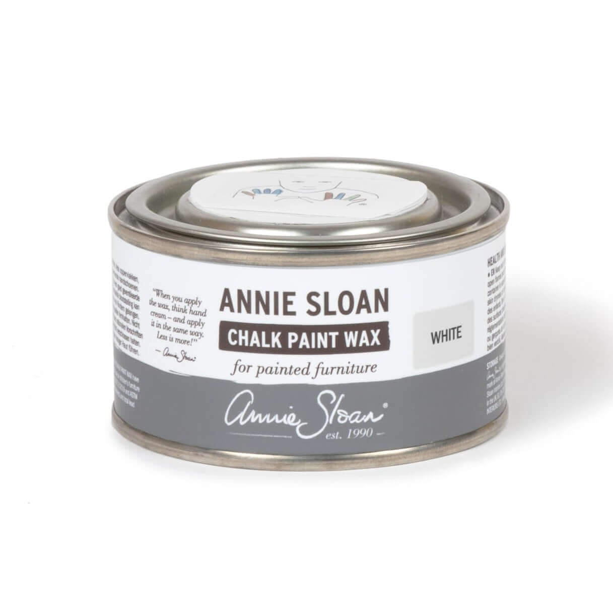 Annie Sloan White Chalk Paint™ Wax for painted furniture with a limed finish. Premium finishing wax by Annie Sloan.