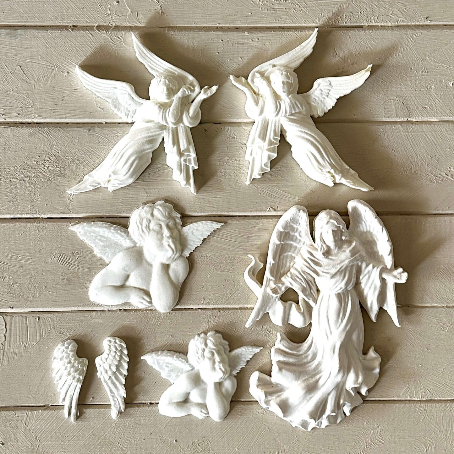 Angel 002 right - Resin Applique for Furniture & Craft Projects