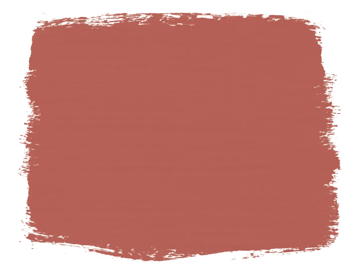 Swatch of Annie Sloan Sandalwood Red Chalk Paint showing its rich terracotta tone.
