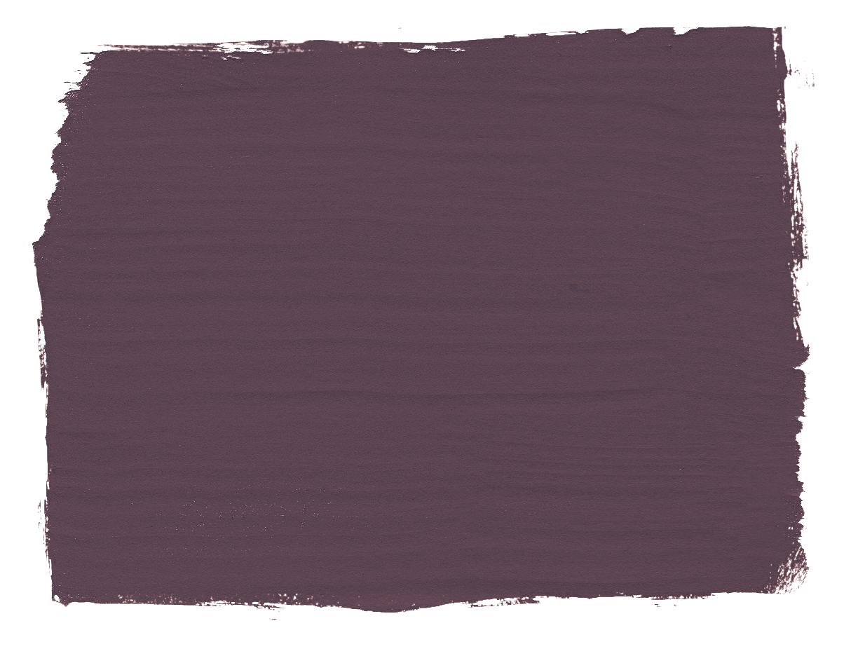Swatch of Annie Sloan Chalk Paint® in Tyrian Plum, a rich, regal aubergine color perfect for elegant spaces.