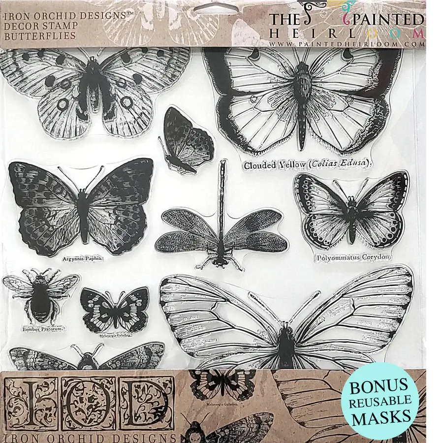 BUTTERFLIES 12×12 IOD DECOR STAMP™