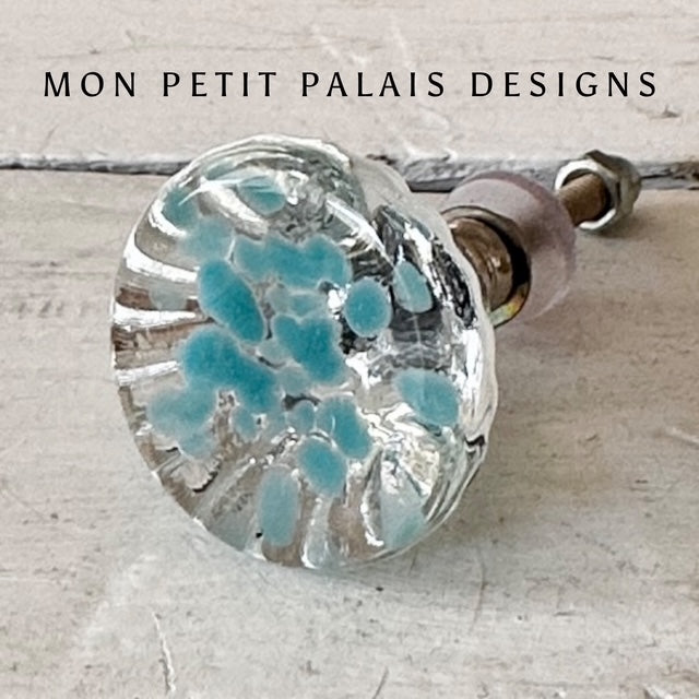 Celeste Blue Glass Knob.