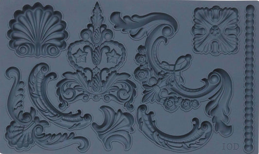 IOD Classic Elements Decor Mould – intricate designs for DIY crafts and baking, showcasing ornate flourishes and scrollwork.