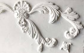 IOD Acanthus decor mould design showcasing intricate acanthus leaf and scroll details in white.
