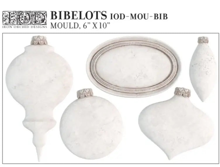 IOD Bibelots Decor Mould 6 x 10 vintage ornament blanks for holiday crafts and keepsakes.