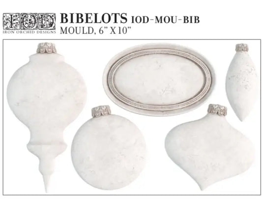 IOD Bibelots Decor Mould 6 x 10 vintage ornament blanks for holiday crafts and keepsakes.