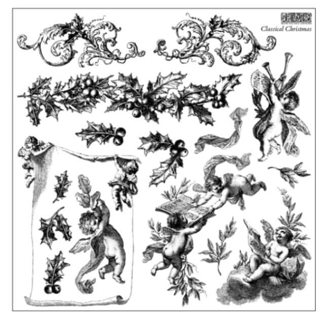 CLASSICAL CHRISTMAS 12×12 IOD DECOR STAMP™