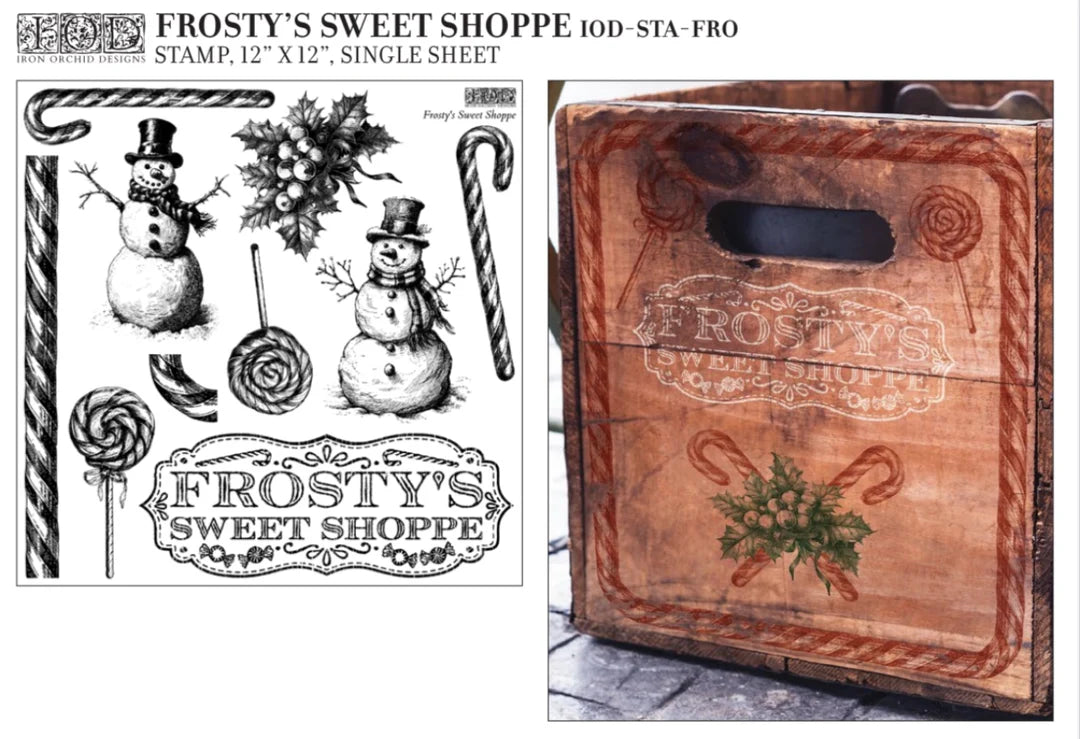 FROSTY'S SWEET SHOPPE 12×12 IOD DECOR STAMP™