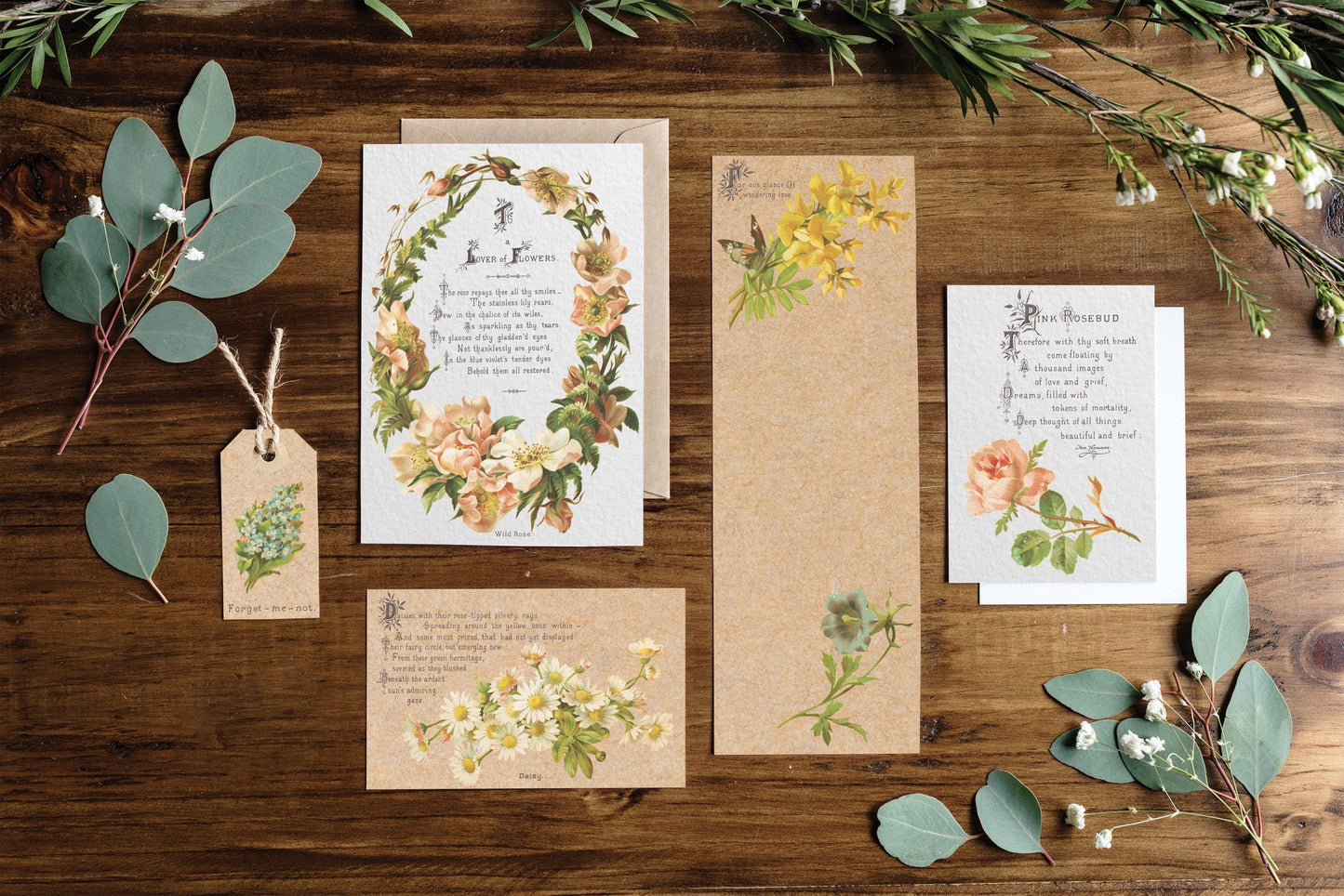 IOD Lover of Flowers Transfer used on a DIY wall art project, enhancing a rustic frame with vibrant floral details