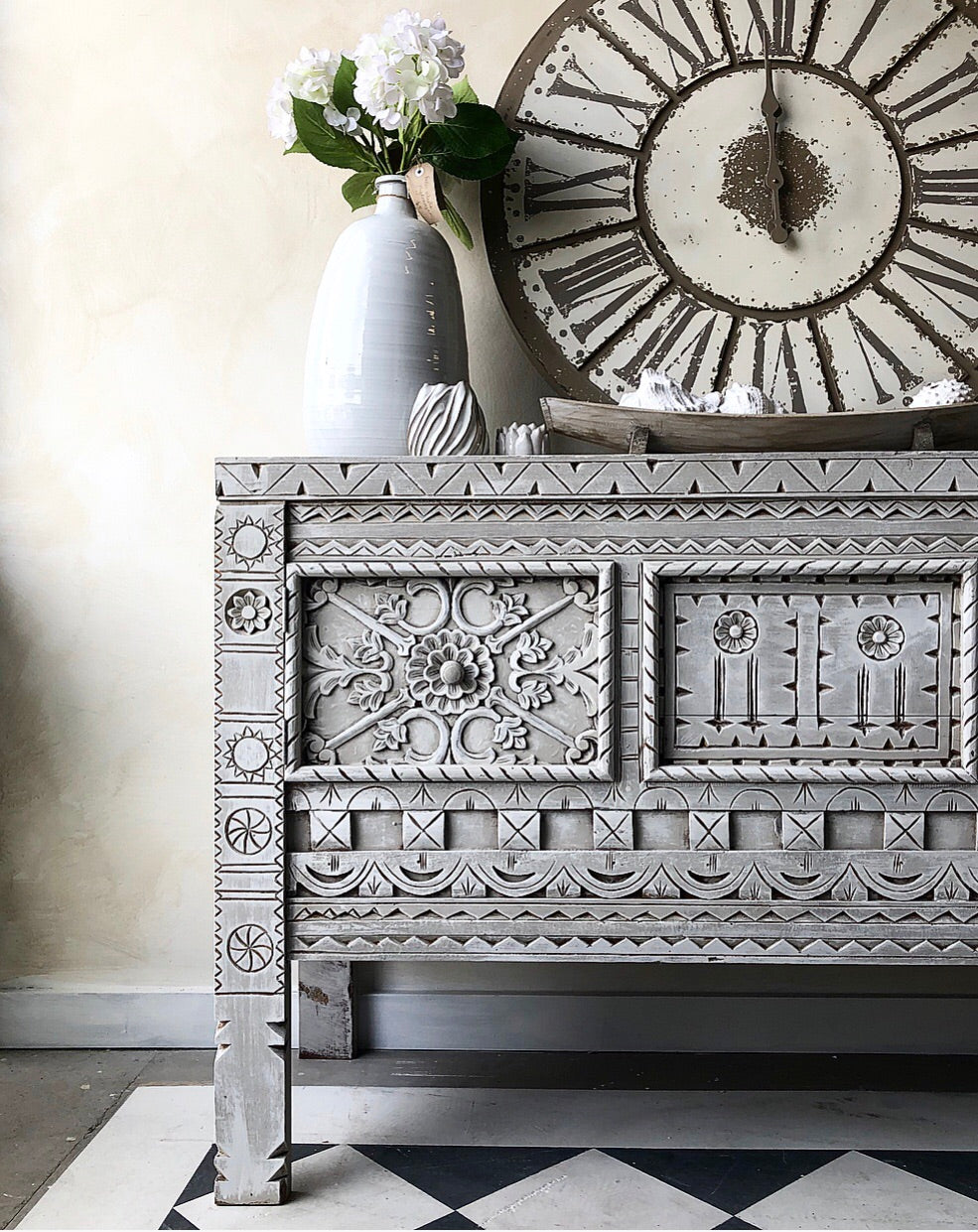 Hand Carved Moroccan Buffet