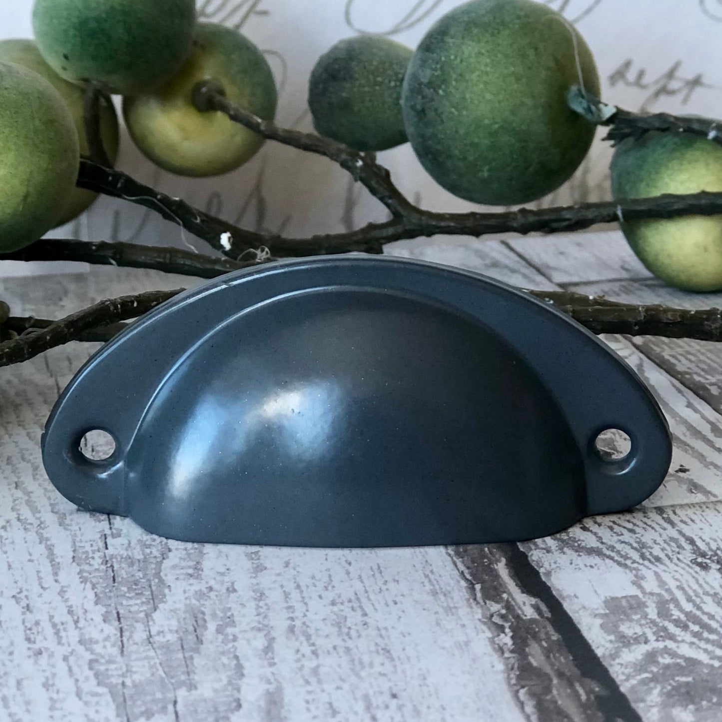 Storm Grey Metal Cup Handles