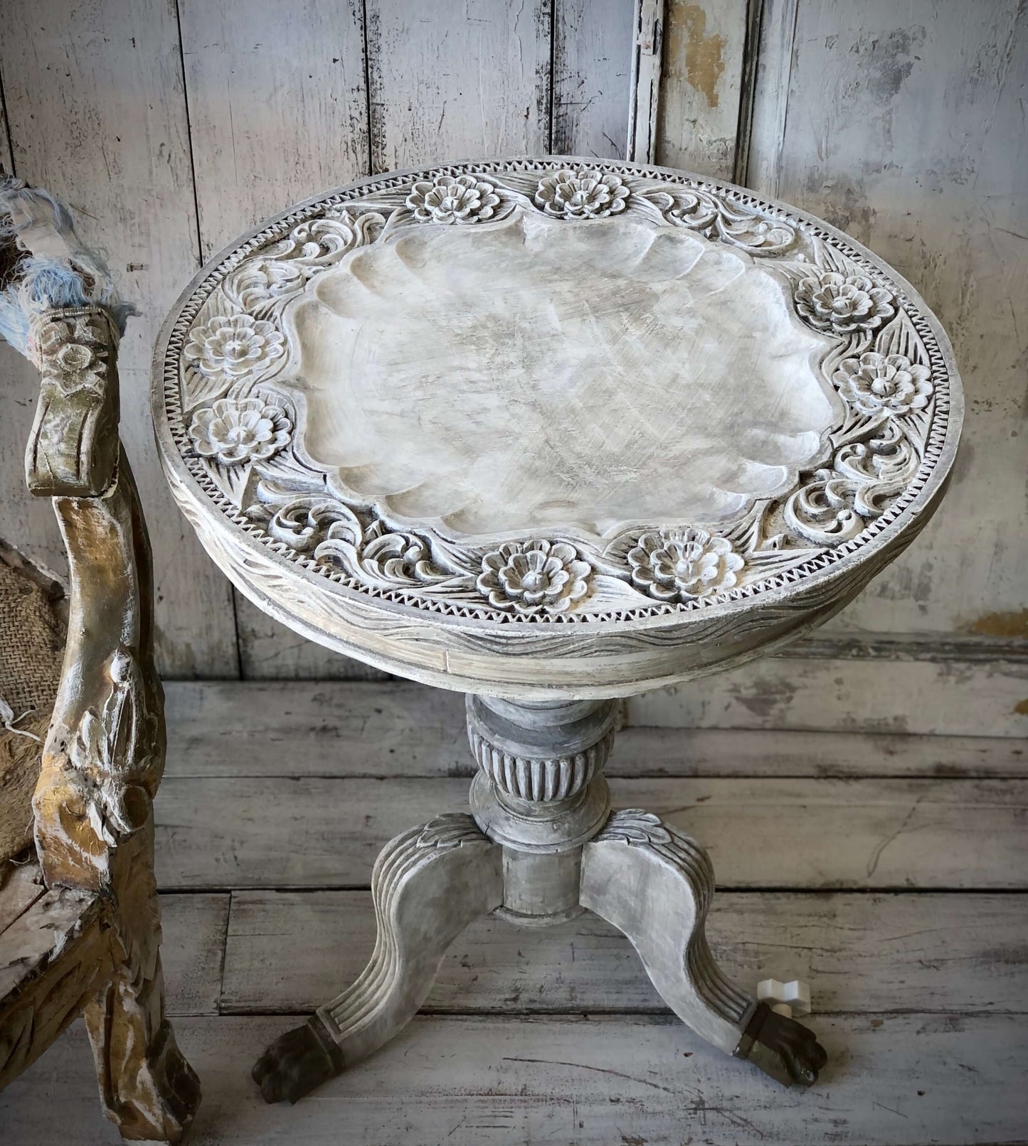 Ornate Carved Side Table