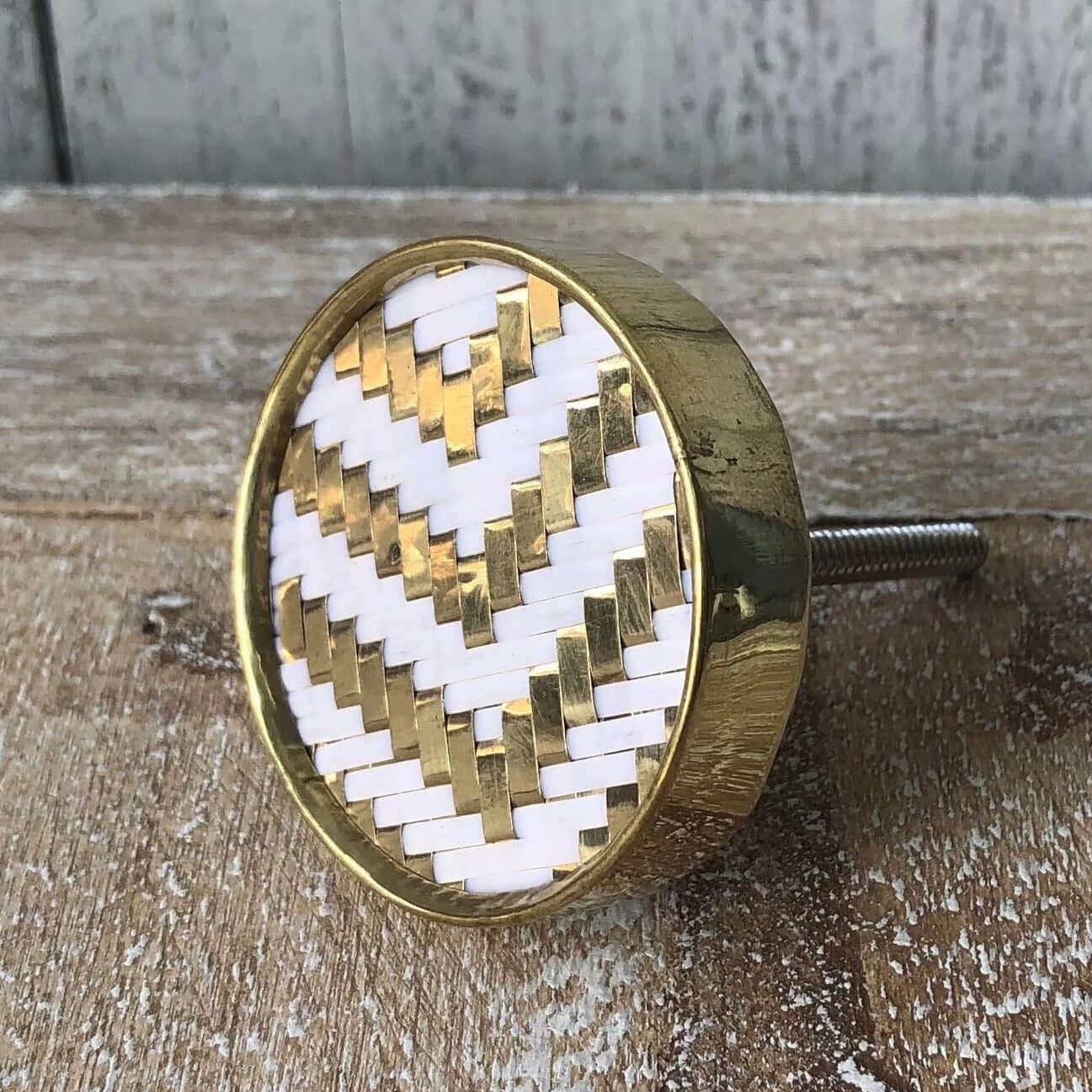 Mina Gold Woven Knob