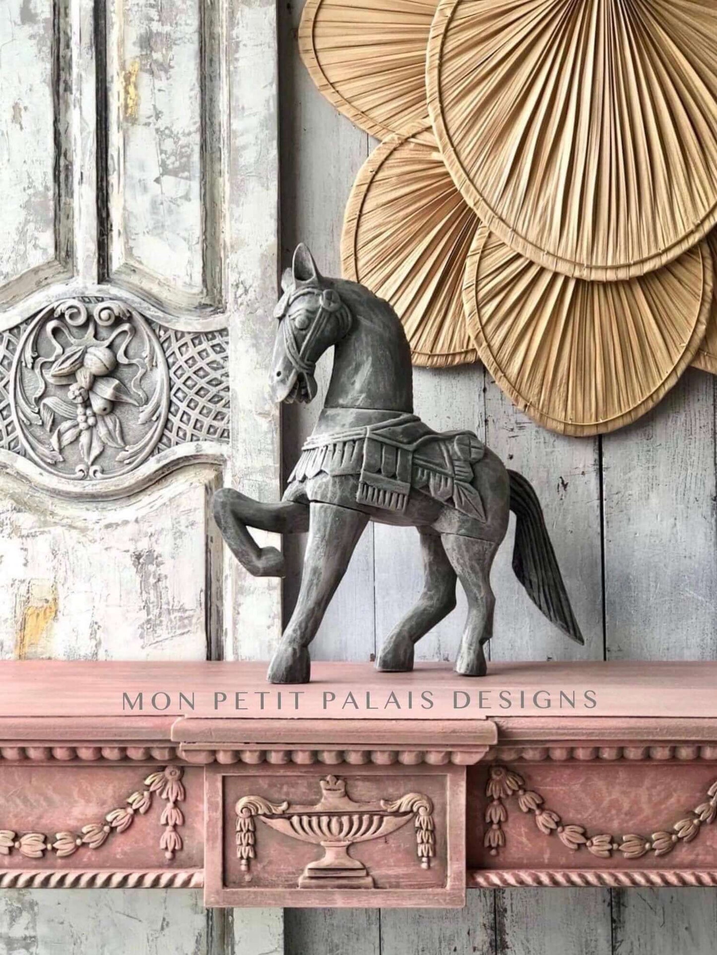 Blush Carved Console Table