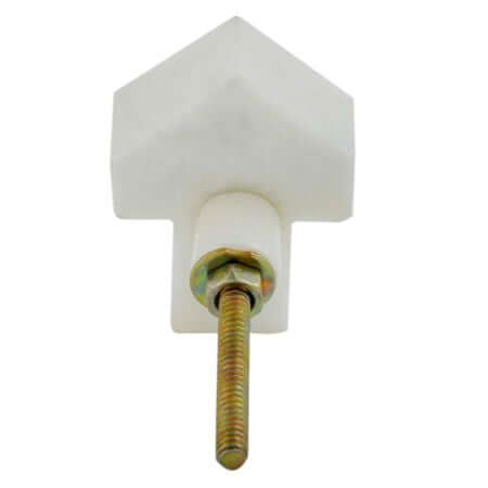Sophia - White Marble Arrow Knob
