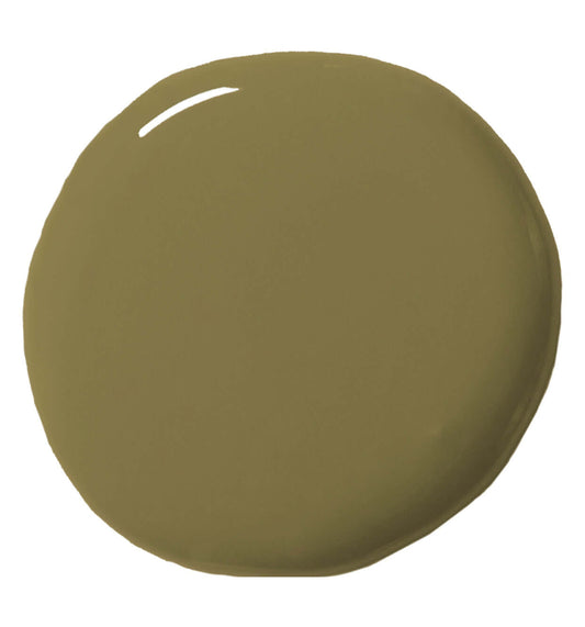 Olive Annie Sloan Wall Paint® swatch, a dark khaki green color perfect for creating serene home environments.