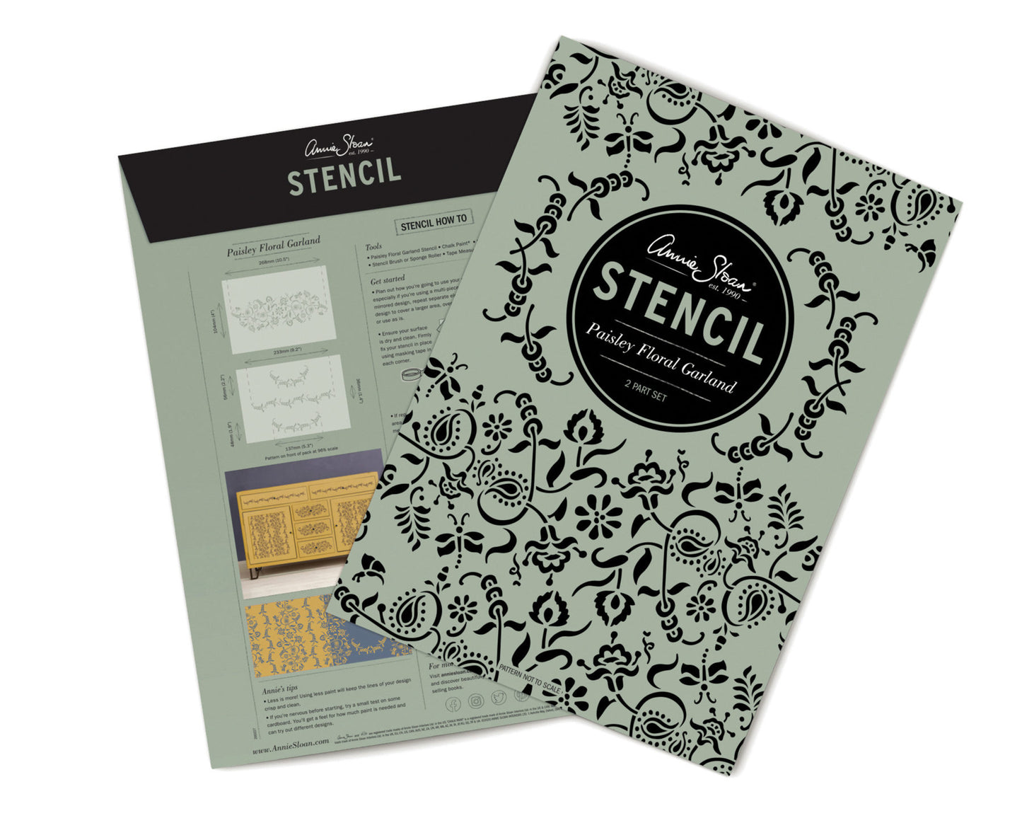 Paisley Floral Garland Annie Sloan Stencil
