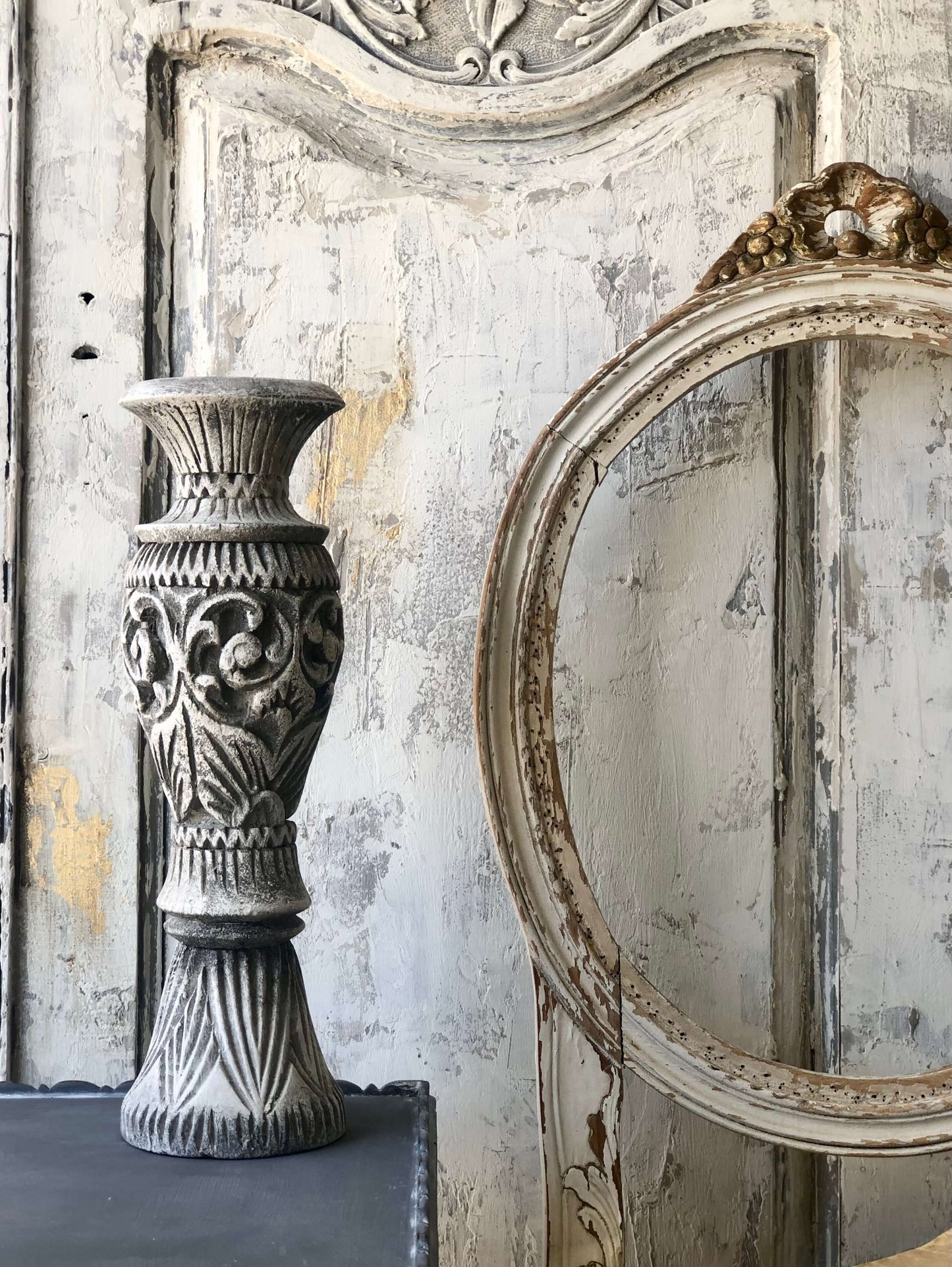 Carved decorative vase