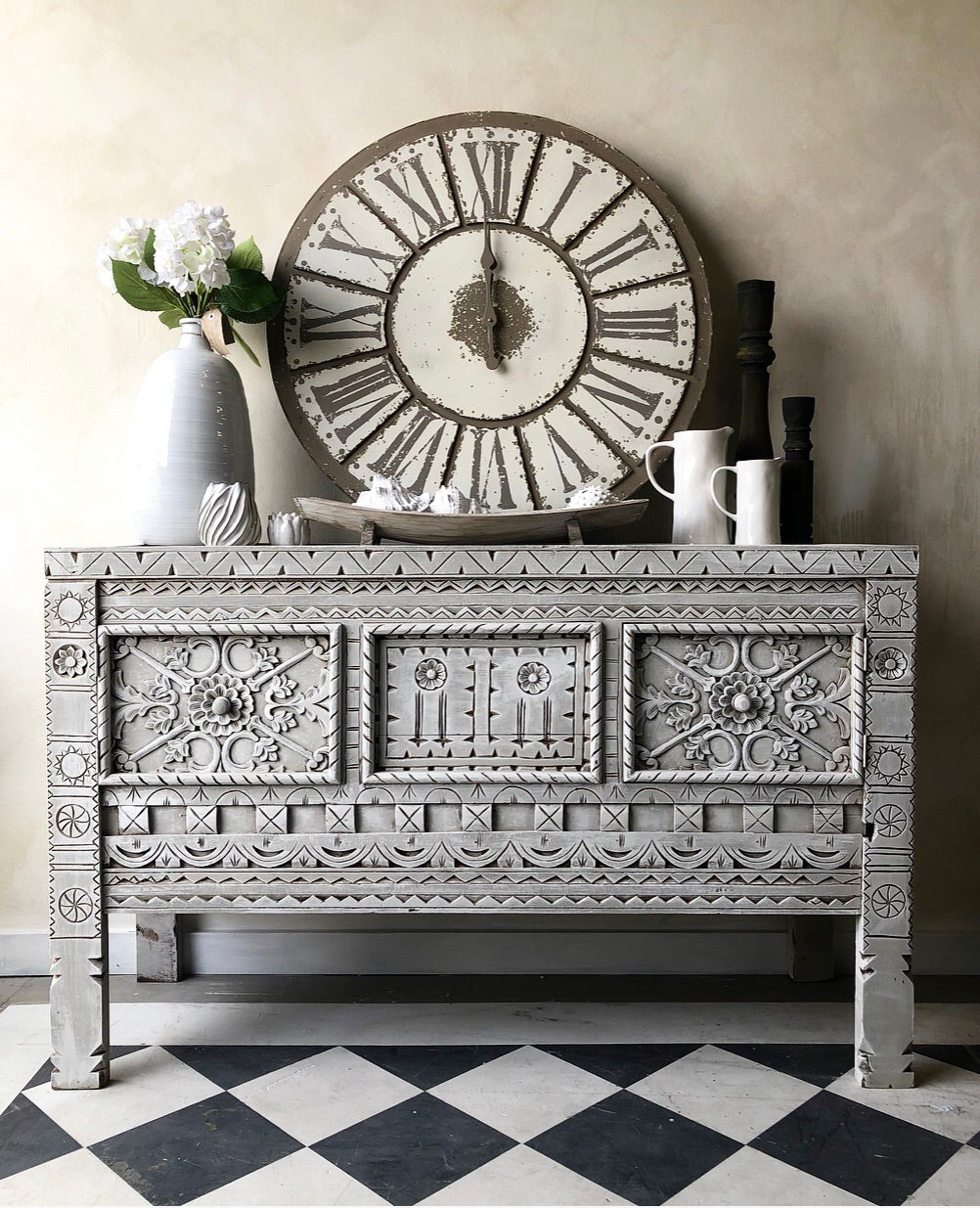 Hand Carved Moroccan Buffet