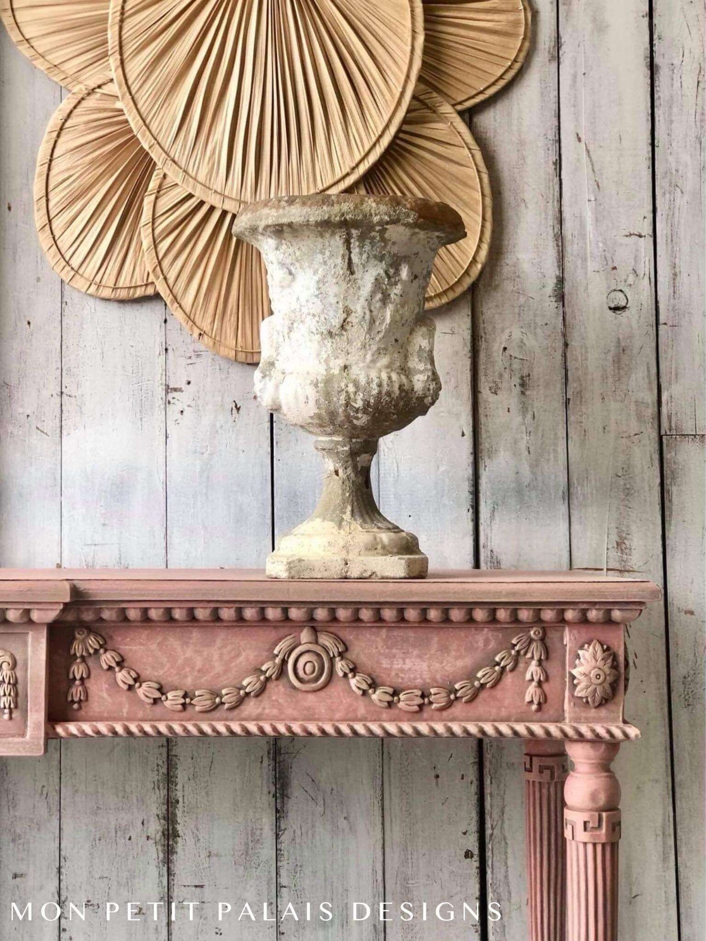 Blush Carved Console Table