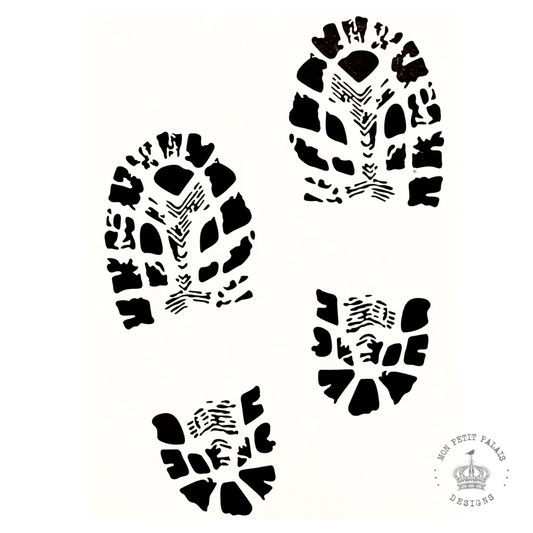 Santa's Footprints Stencil