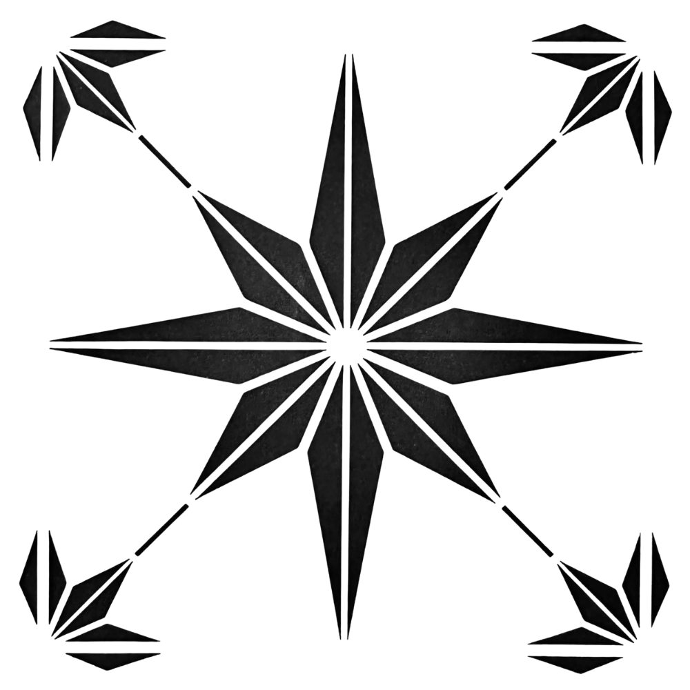 Ava Modern Farmhouse Star Pattern Stencil