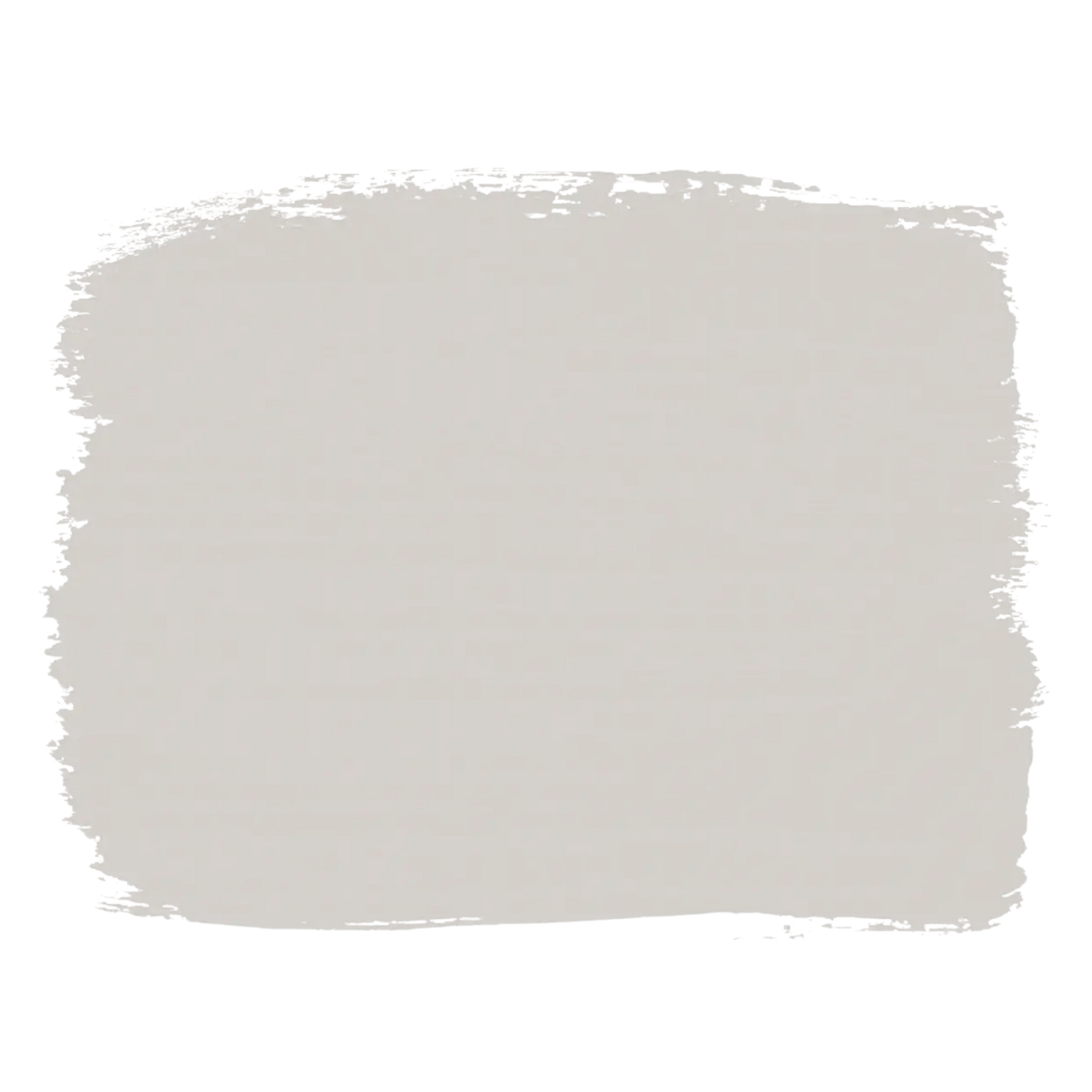 Paint swatch of Annie Sloan Chalk Paint in Rococo White, showing its soft, neutral white tone with a delicate pinkish warmth.