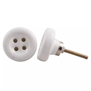 Cute As A Button White Knob