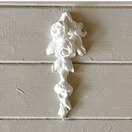 Drop 019 - Resin Applique for Furniture & Crafts displayed against a rustic wooden background.