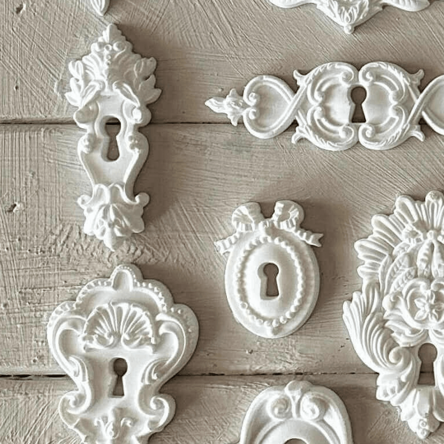 Keyhole Applique 004 - Resin Escutcheon for Furniture & Crafts