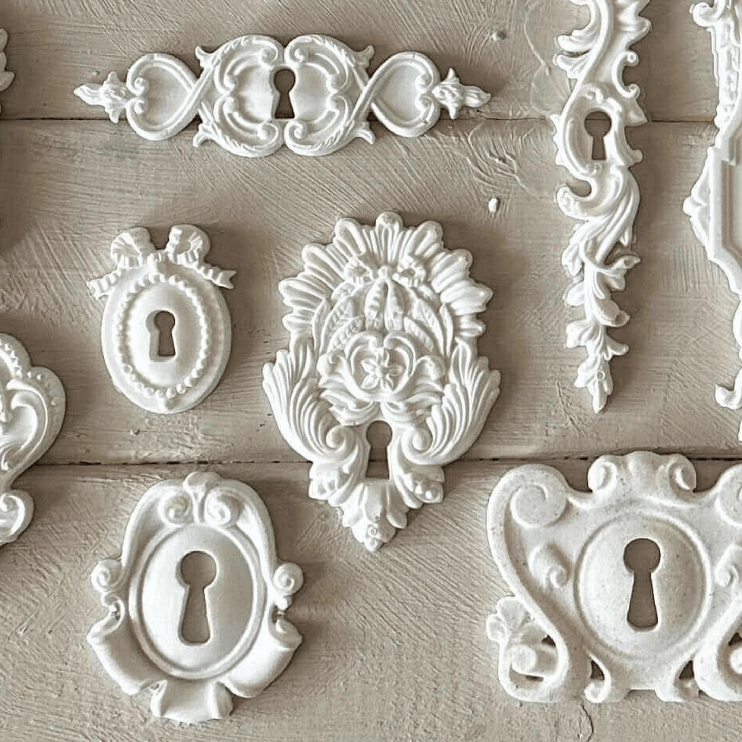 Keyhole Applique 007 - Resin Escutcheon for Furniture & Crafts