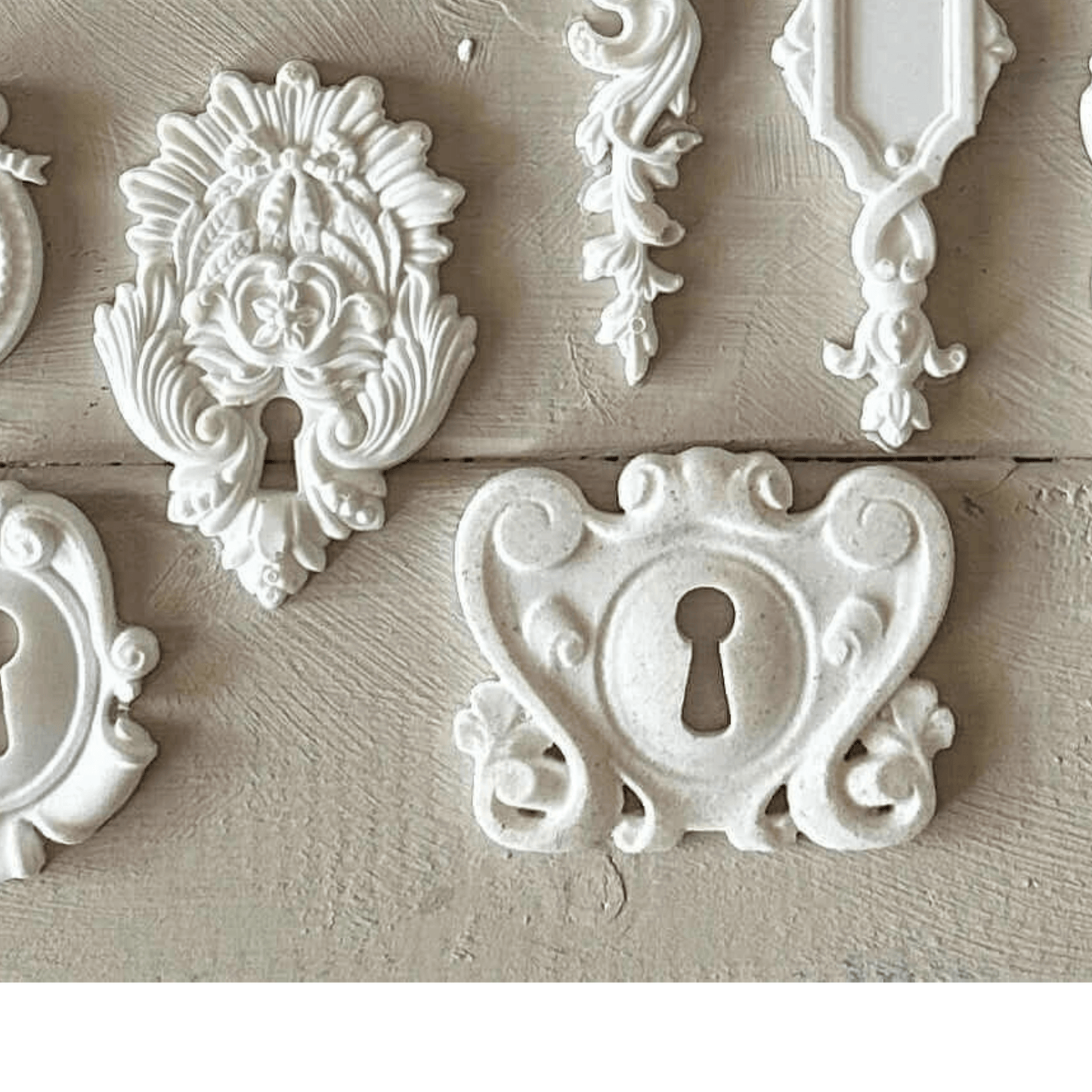 Keyhole Applique 002 - Resin Escutcheon for Furniture & Crafts