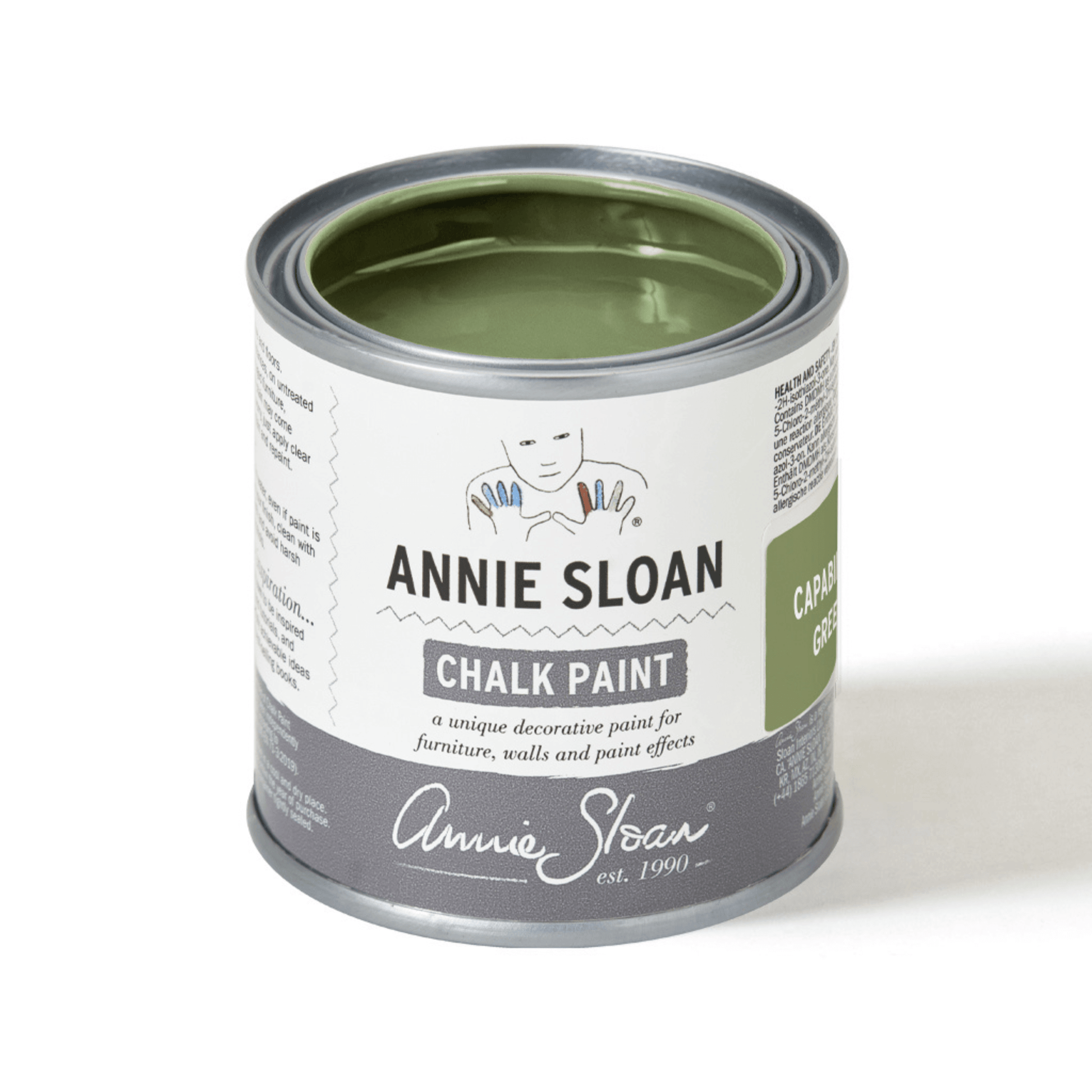 Capability Green Annie Sloan Chalk Paint® can with a muted green color, perfect for home decor and furniture.