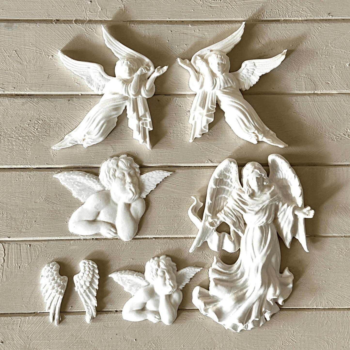 Angel 002 right - Resin Applique for Furniture & Craft Projects