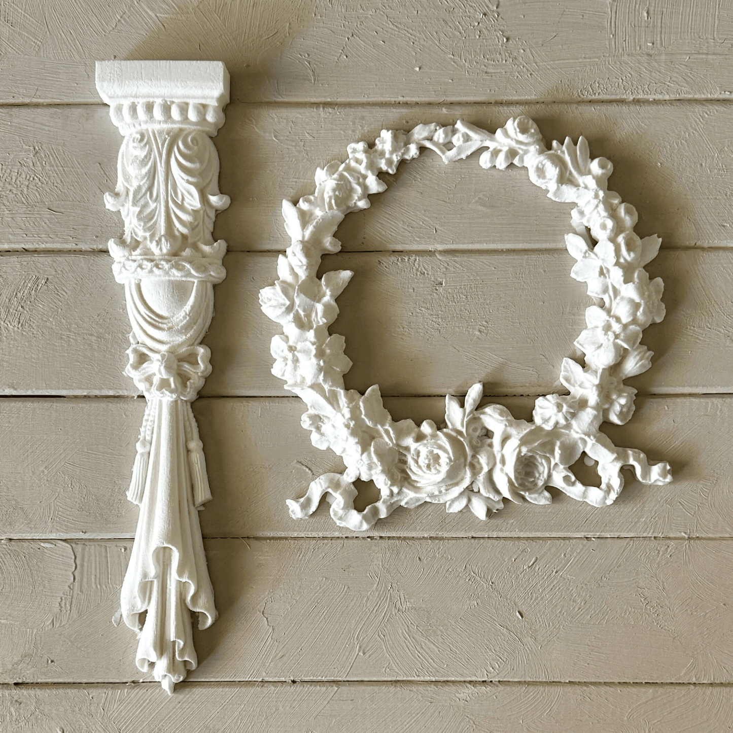 Drop 018 - Resin Applique for Furniture & Crafts showcasing elegant carved detail and classic design.