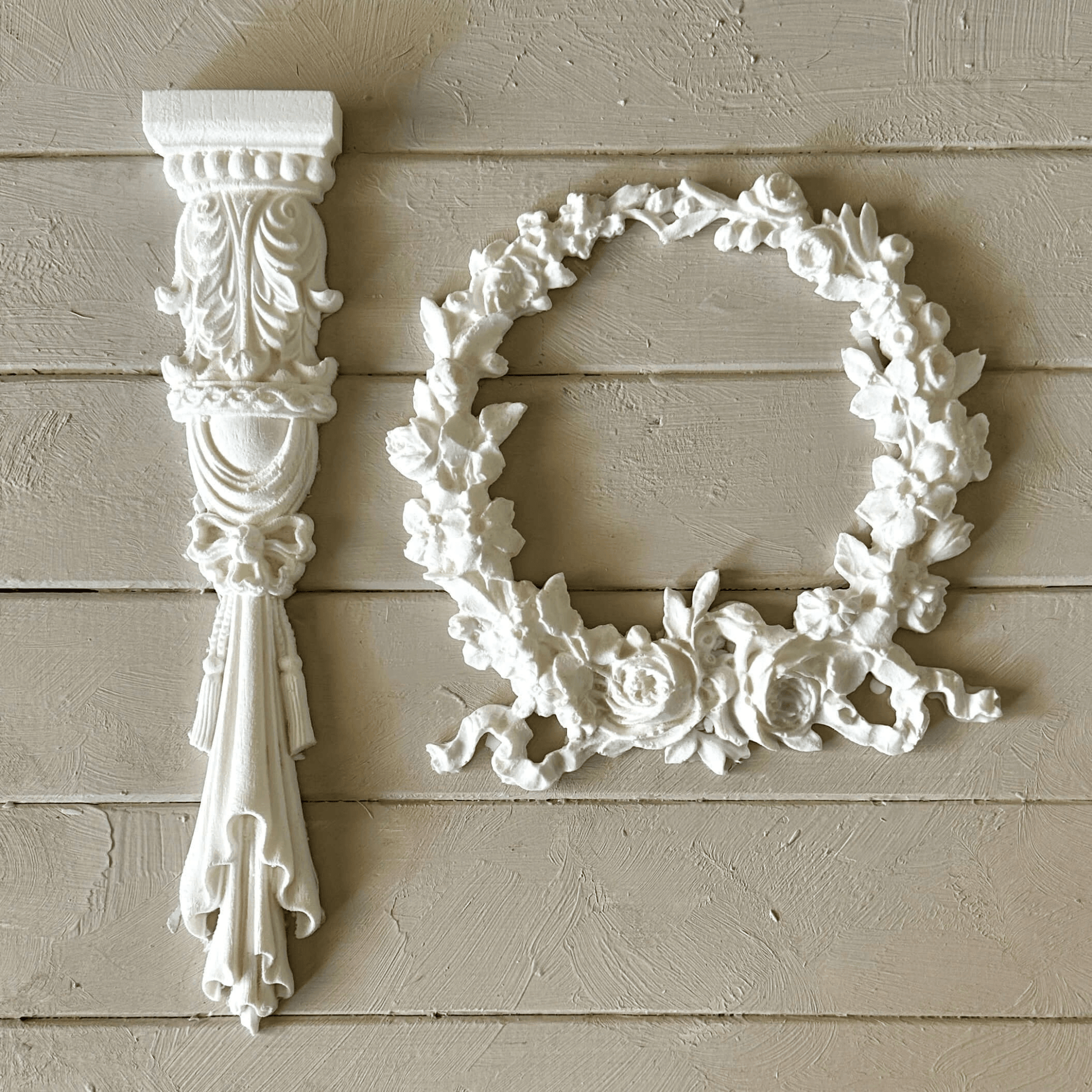 Drop 018 - Resin Applique for Furniture & Crafts showcasing elegant carved detail and classic design.