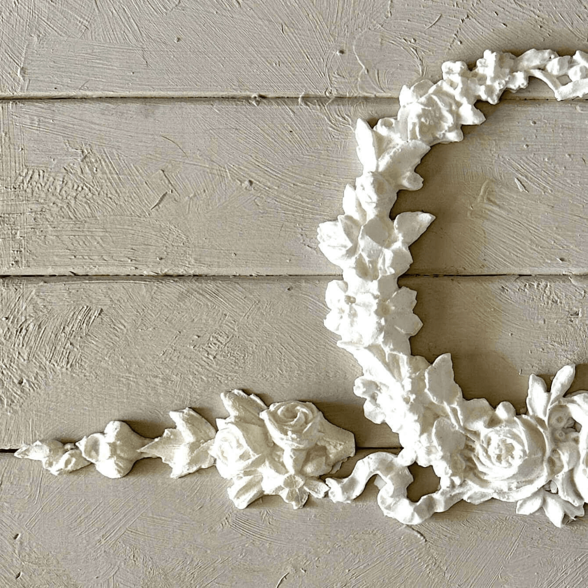 Drop 019 - Resin Applique for Furniture & Crafts displayed on wood backdrop.